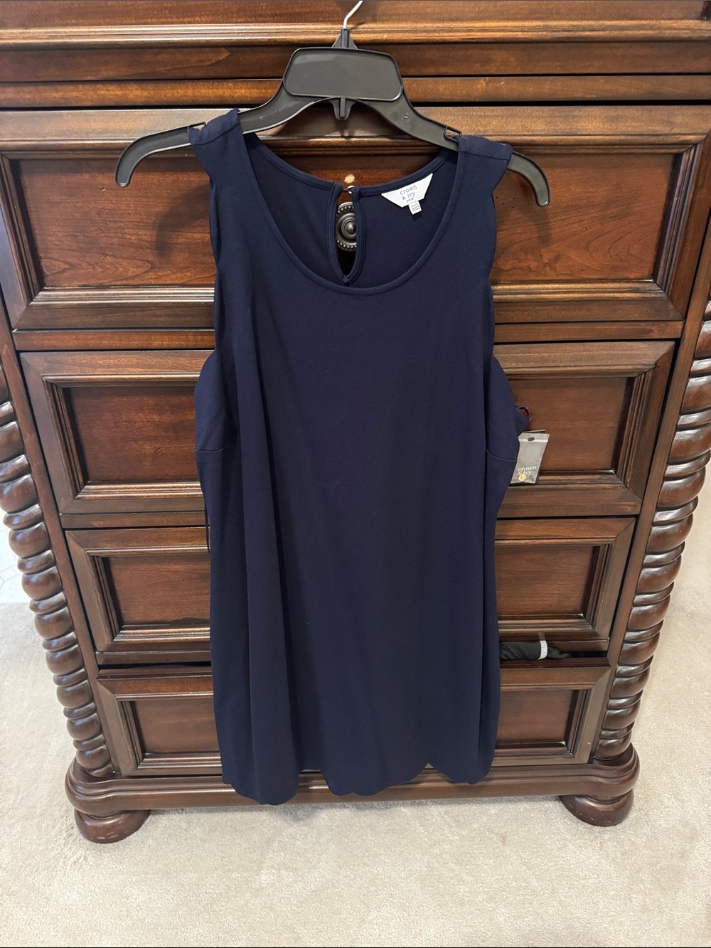 crown & ivy Navy Sleeveless Scoop Neck Tank